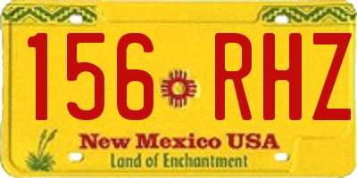 NM license plate 156RHZ