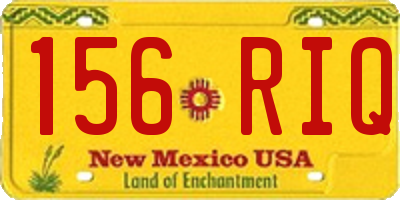 NM license plate 156RIQ