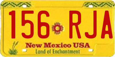 NM license plate 156RJA