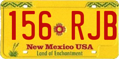 NM license plate 156RJB