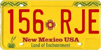 NM license plate 156RJE