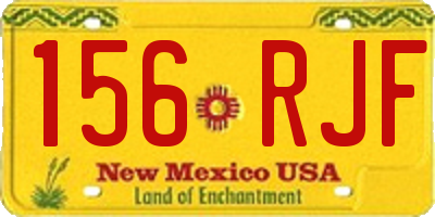 NM license plate 156RJF