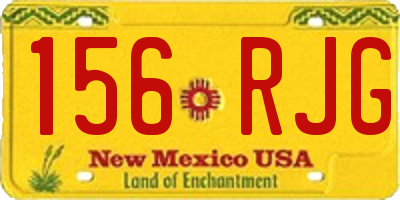 NM license plate 156RJG
