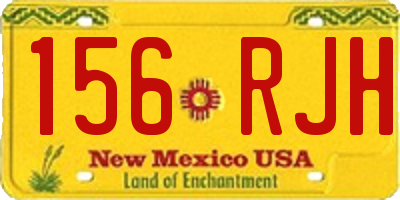 NM license plate 156RJH
