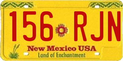 NM license plate 156RJN