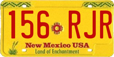 NM license plate 156RJR