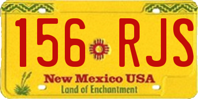 NM license plate 156RJS