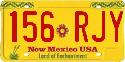 NM license plate 156RJY