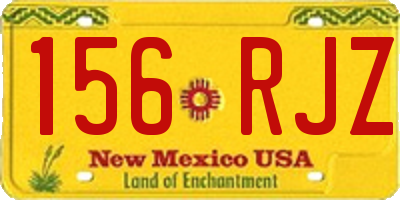NM license plate 156RJZ