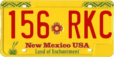 NM license plate 156RKC