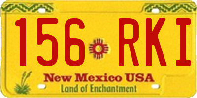 NM license plate 156RKI