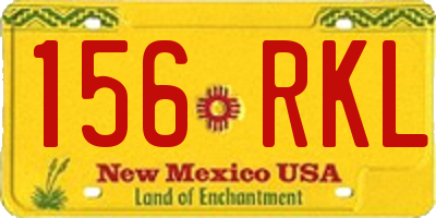 NM license plate 156RKL