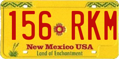 NM license plate 156RKM