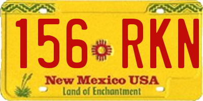 NM license plate 156RKN
