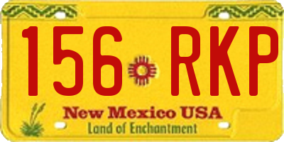 NM license plate 156RKP
