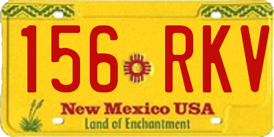 NM license plate 156RKV