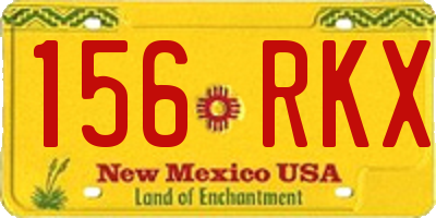 NM license plate 156RKX