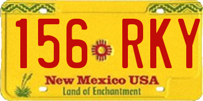 NM license plate 156RKY