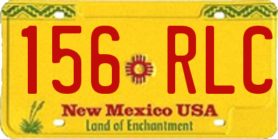 NM license plate 156RLC