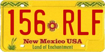 NM license plate 156RLF