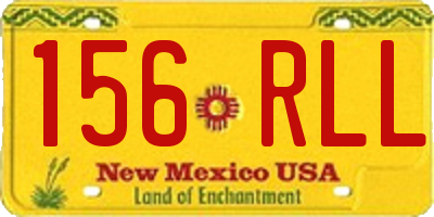 NM license plate 156RLL