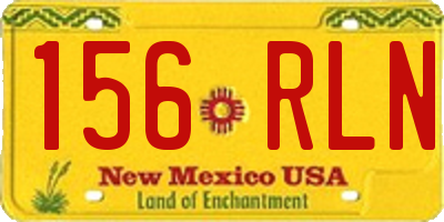 NM license plate 156RLN