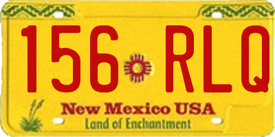 NM license plate 156RLQ
