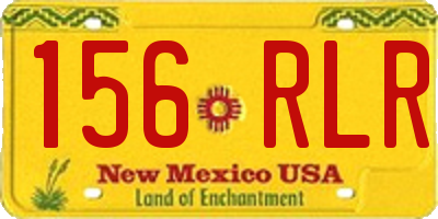 NM license plate 156RLR