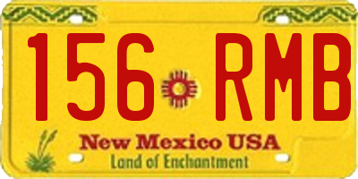 NM license plate 156RMB