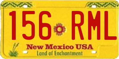 NM license plate 156RML