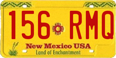NM license plate 156RMQ