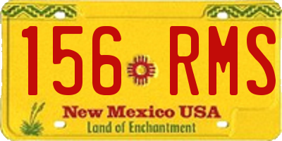 NM license plate 156RMS