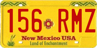 NM license plate 156RMZ