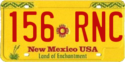 NM license plate 156RNC