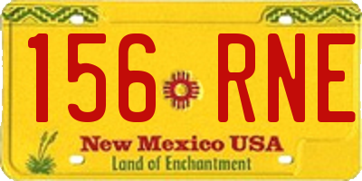 NM license plate 156RNE