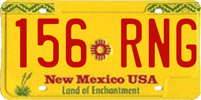 NM license plate 156RNG