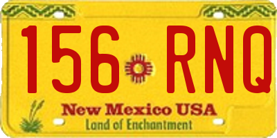 NM license plate 156RNQ