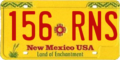 NM license plate 156RNS