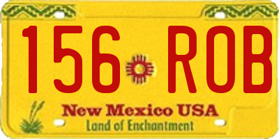 NM license plate 156ROB