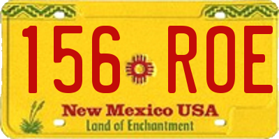 NM license plate 156ROE