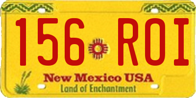 NM license plate 156ROI