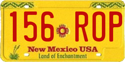 NM license plate 156ROP