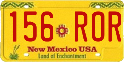 NM license plate 156ROR