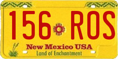 NM license plate 156ROS