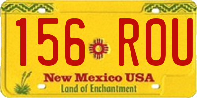 NM license plate 156ROU