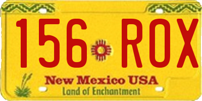 NM license plate 156ROX