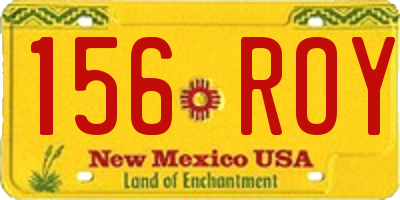 NM license plate 156ROY