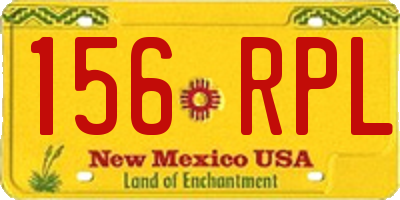 NM license plate 156RPL