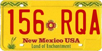 NM license plate 156RQA