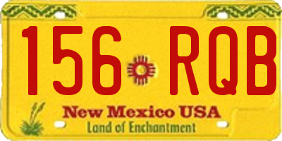 NM license plate 156RQB
